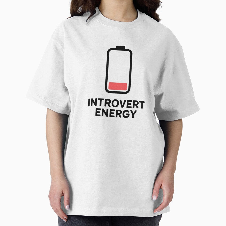 Introvert Energy - Low Social Battery Minimalist Design by Cindralith