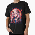 Anime girl in kimono and horns sticker by TheArtistOf2022
