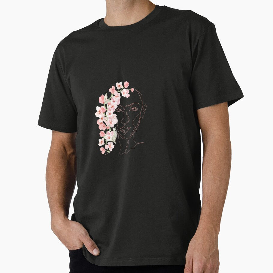 Minimalist Floral Woman Line Art by Figurimania