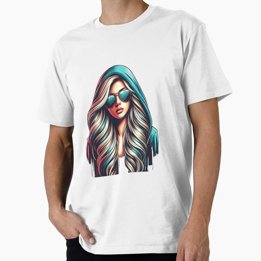 Mysterious girl by Funkystreet Unisex , , , Long Sleeve Tee