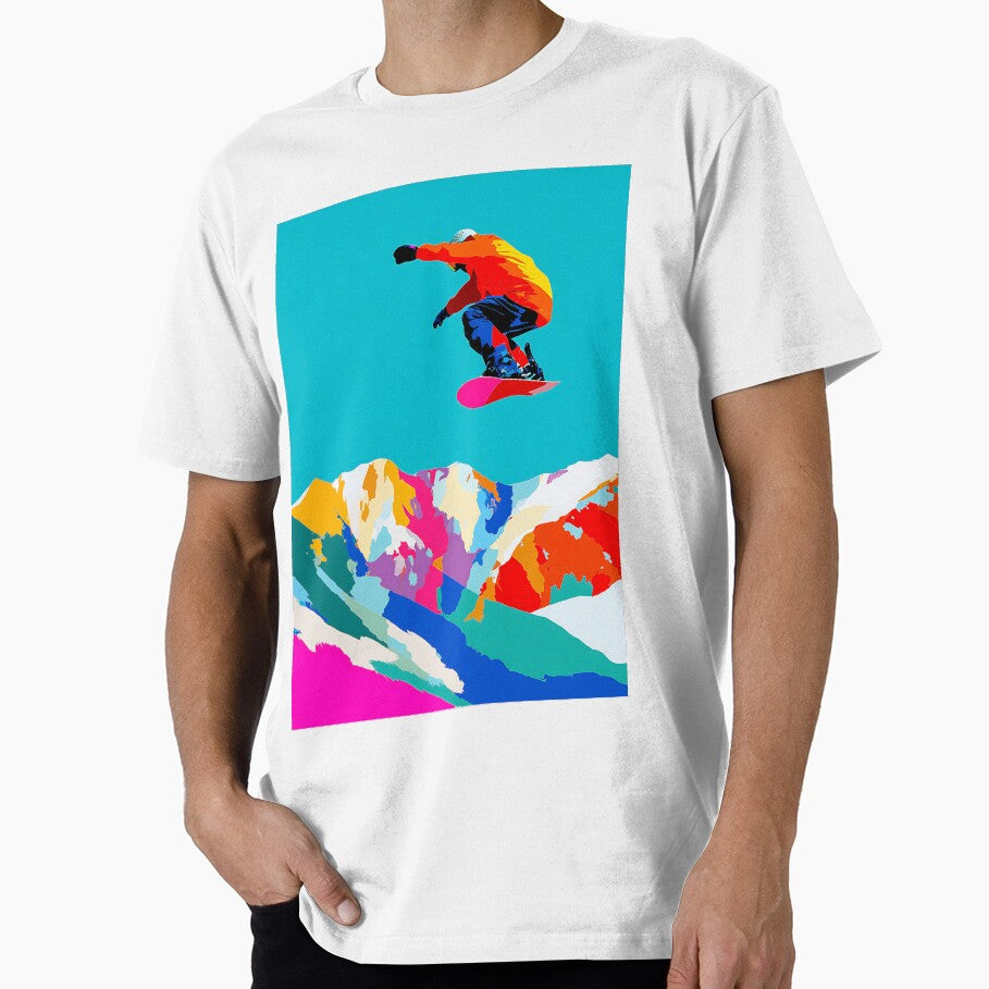 Pop Art Snowboarder by KJNihonDesigner Unisex , , , Long Sleeve Tee