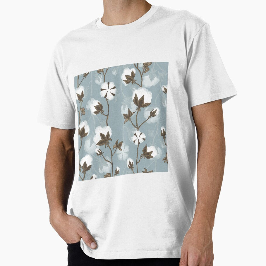 Delicate Cotton Pods by Kate Vasilchenko Art & Design Unisex , , , Long Sleeve Tee