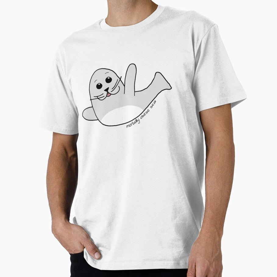 morbidly obese seal illustration tee by moseal