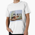 Crested Grebes - watercolour by Marilyn Grimble Unisex , , , Long Sleeve Tee