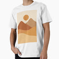 Minimalist Desert Sun Mountains by Catiess