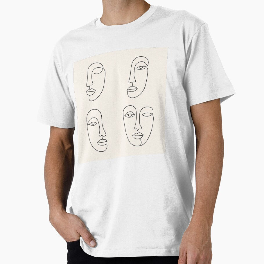 Minimalist Line Art Faces by CyangProduct
