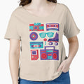 Camera Cassette Video Tape Roller Skate - 90S 80S Retro Nostalgia by MacieBins Unisex , , , Long Sleeve Tee