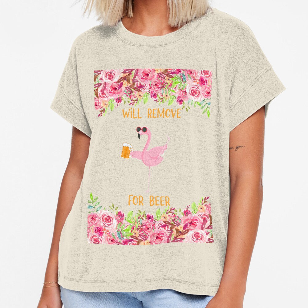 FLAMINGO WILL REMOVE FOR BEER by HayleyAnn79 Unisex , , , Long Sleeve Tee