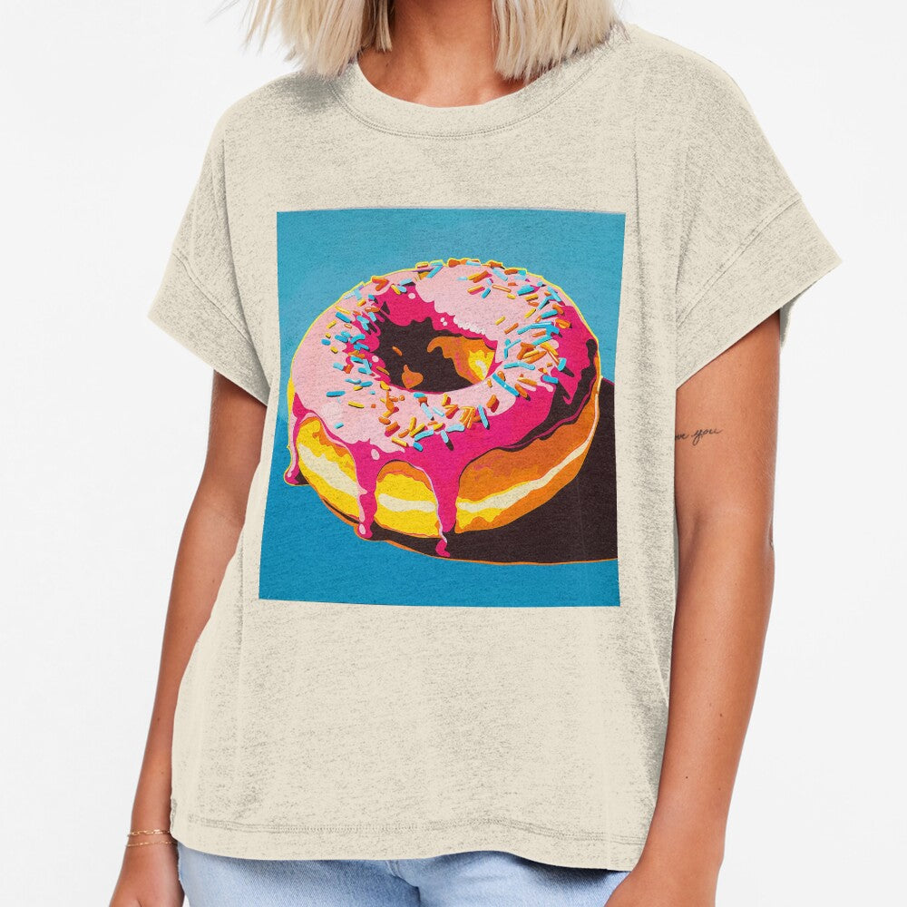 Iced Donut Pop Art 9 by AstroRisq Unisex , , , Long Sleeve Tee