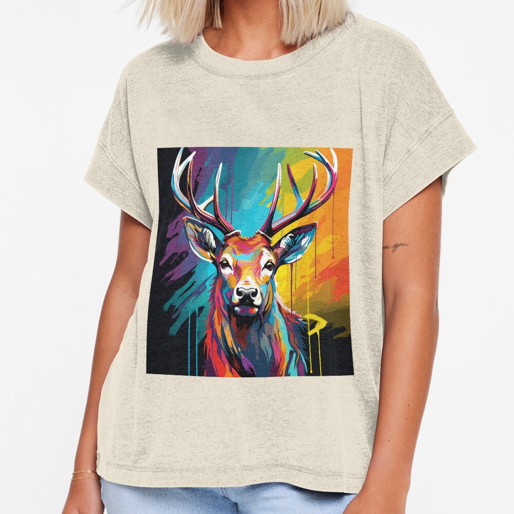 Stag Pop Art 4 by AstroRisq Unisex , , , Long Sleeve Tee