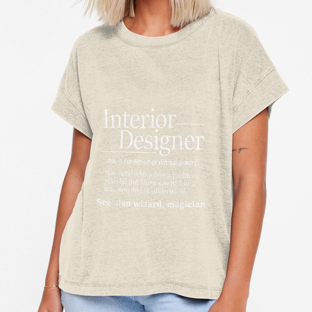 Interior Designer Shirts - Unisex Adults - Modern Novelty Letter Print - Home Office Design Decorator by JamesARager