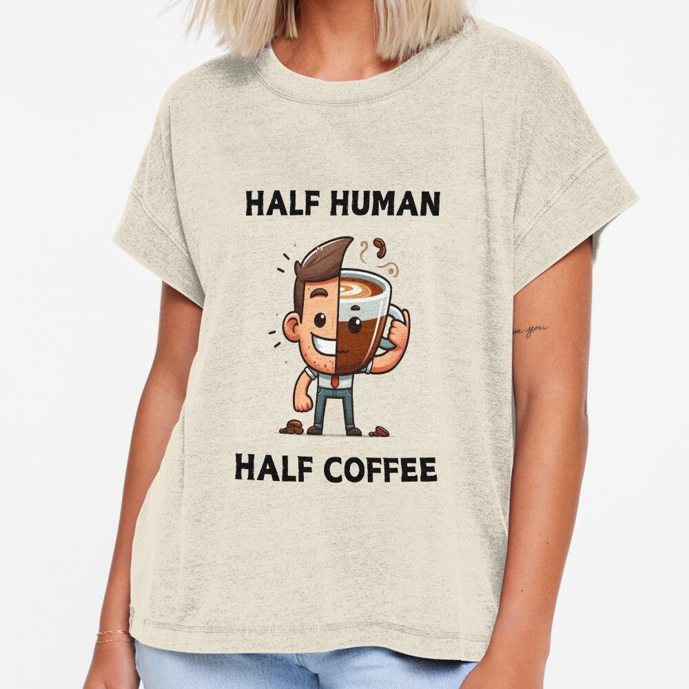 Half human half coffee by NanaCrafted Unisex , , , Long Sleeve Tee