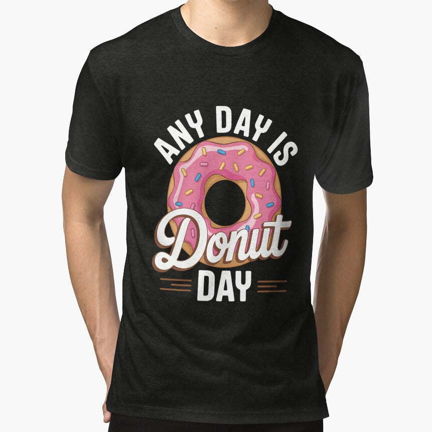 Any Day Is Donut Day Saying Donuts Lover Eat Donut by IdunayaStore Unisex , , , Long Sleeve Tee