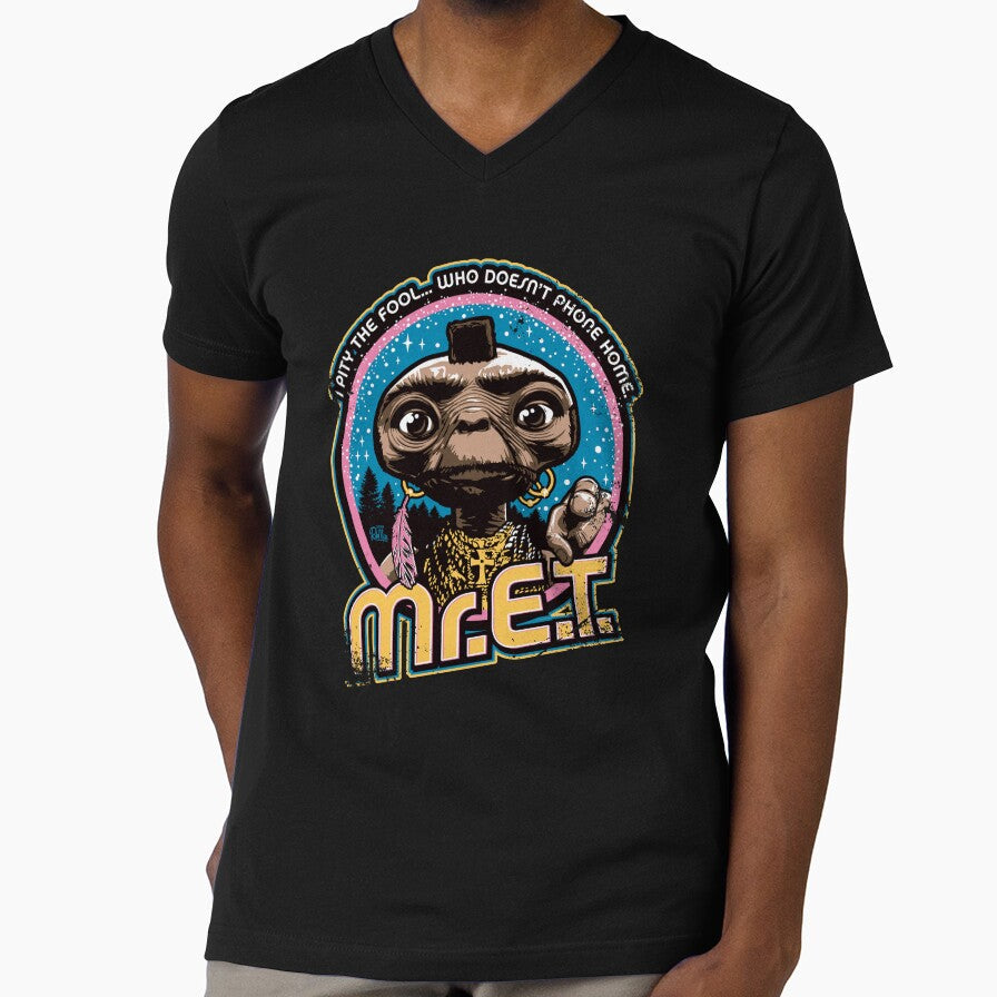 Mr. E.T. - 80s Retro Vintage Mash-Up by Captain RibMan Unisex , , , Long Sleeve Tee