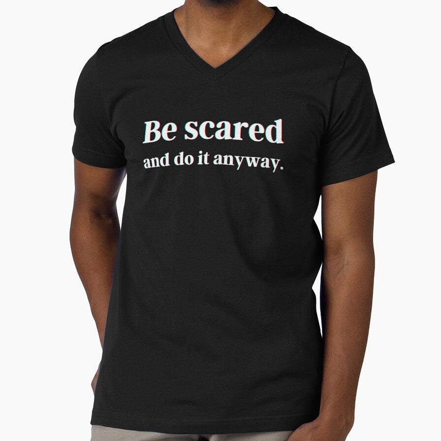 Be scared and do it anyway. by PostiveText Unisex , , , Long Sleeve Tee