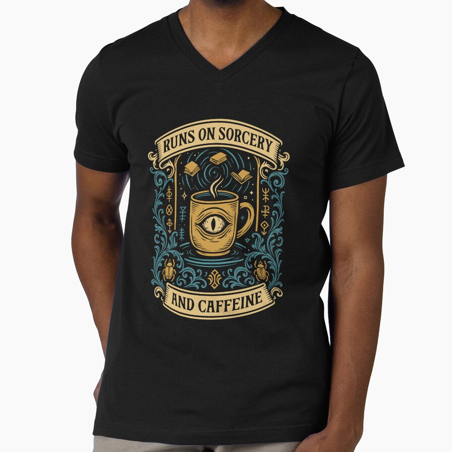 Runs on Sorcery and Caffeine Wargaming by pixeptional Unisex , , , Long Sleeve Tee