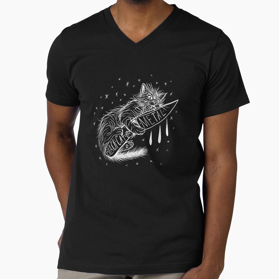 Slice Responsibly by BlackCatMetal Unisex , , , Long Sleeve Tee