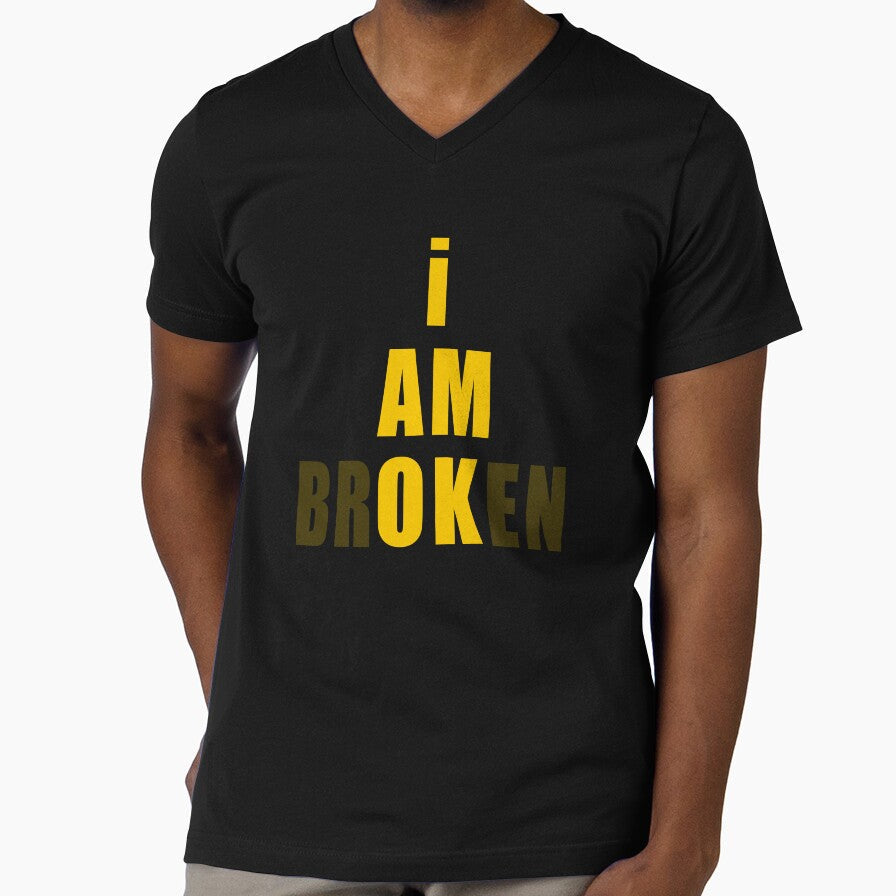 I Am Broken — Bold Minimal Typography by Purity-Store Unisex , , , Long Sleeve Tee