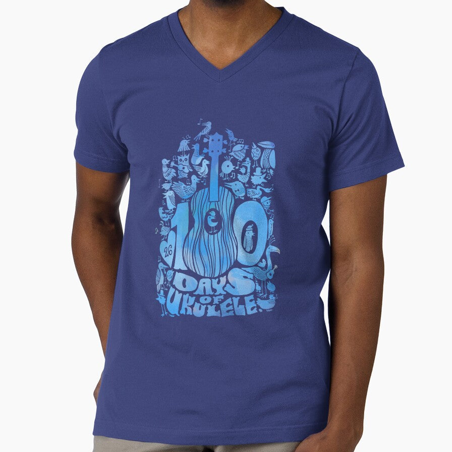 Songbirds 2: Blues - 100 Days of Ukulele 2026 by NewUkeNewYork Unisex , , , Long Sleeve Tee