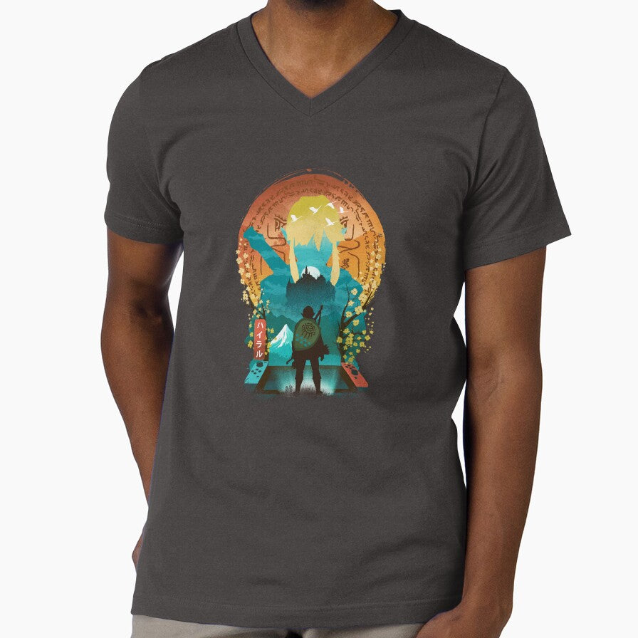 Ukiyo E Hero Landscape by Dan Elijah Fajardo Unisex , , , Long Sleeve Tee