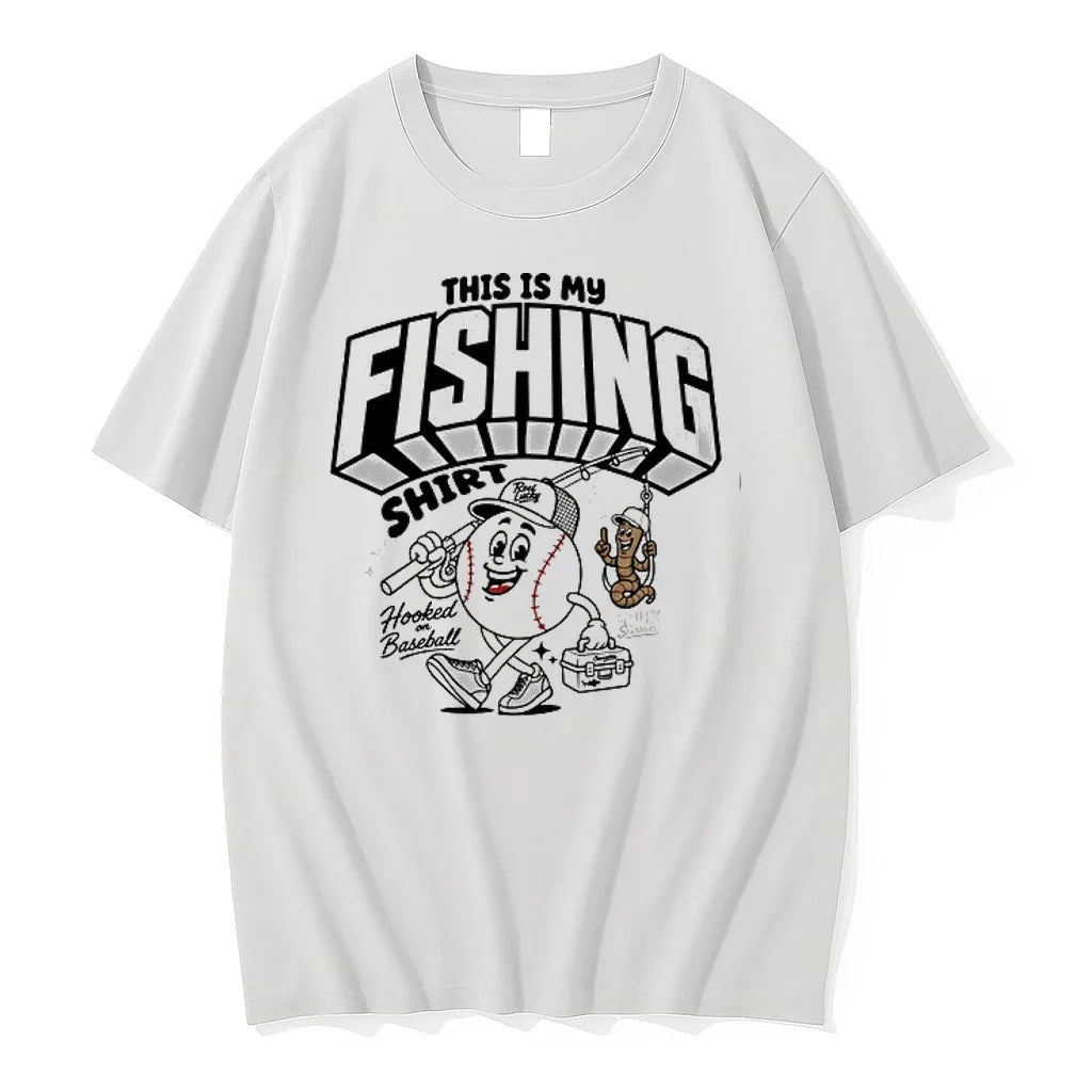 This Is My Fishing Hooked On Baseball 0 Tshirts Sweater Unisex , , , Long Sleeve Tee