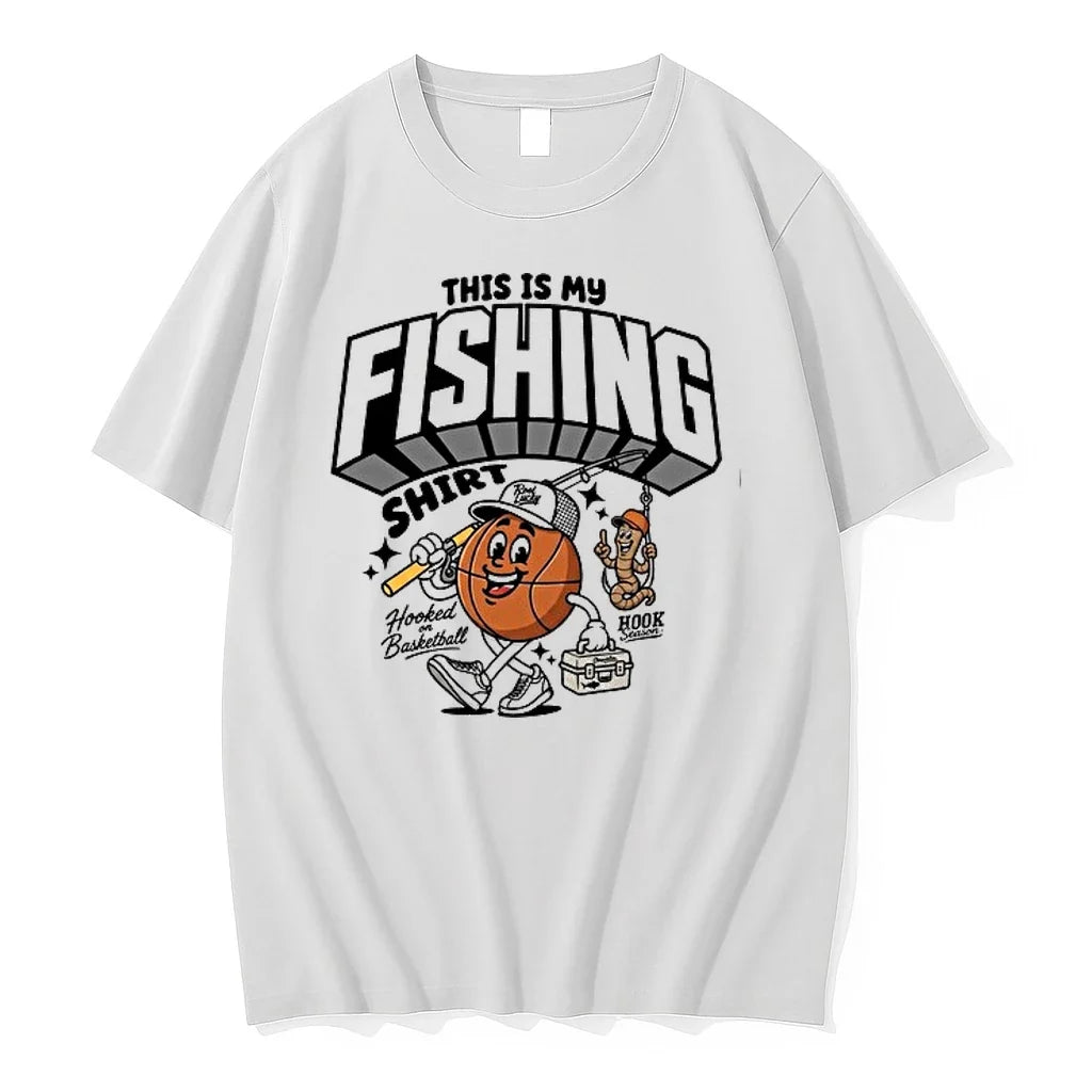 This Is My Fishing Hooked On Basketball 0 Tshirts Sweater Unisex , , , Long Sleeve Tee