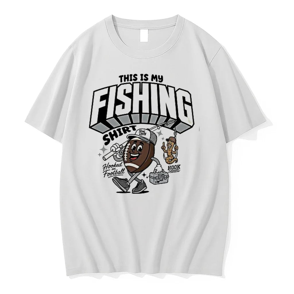 This Is My Fishing Hooked On Football 0 Tshirts Sweater Unisex , , , Long Sleeve Tee