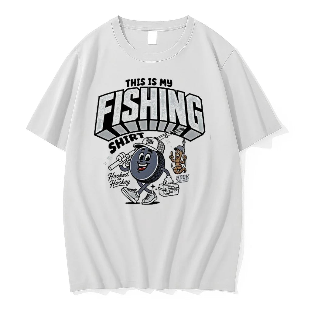 This Is My Fishing Hooked On Hockey 0 Tshirts Sweater Unisex , , , Long Sleeve Tee