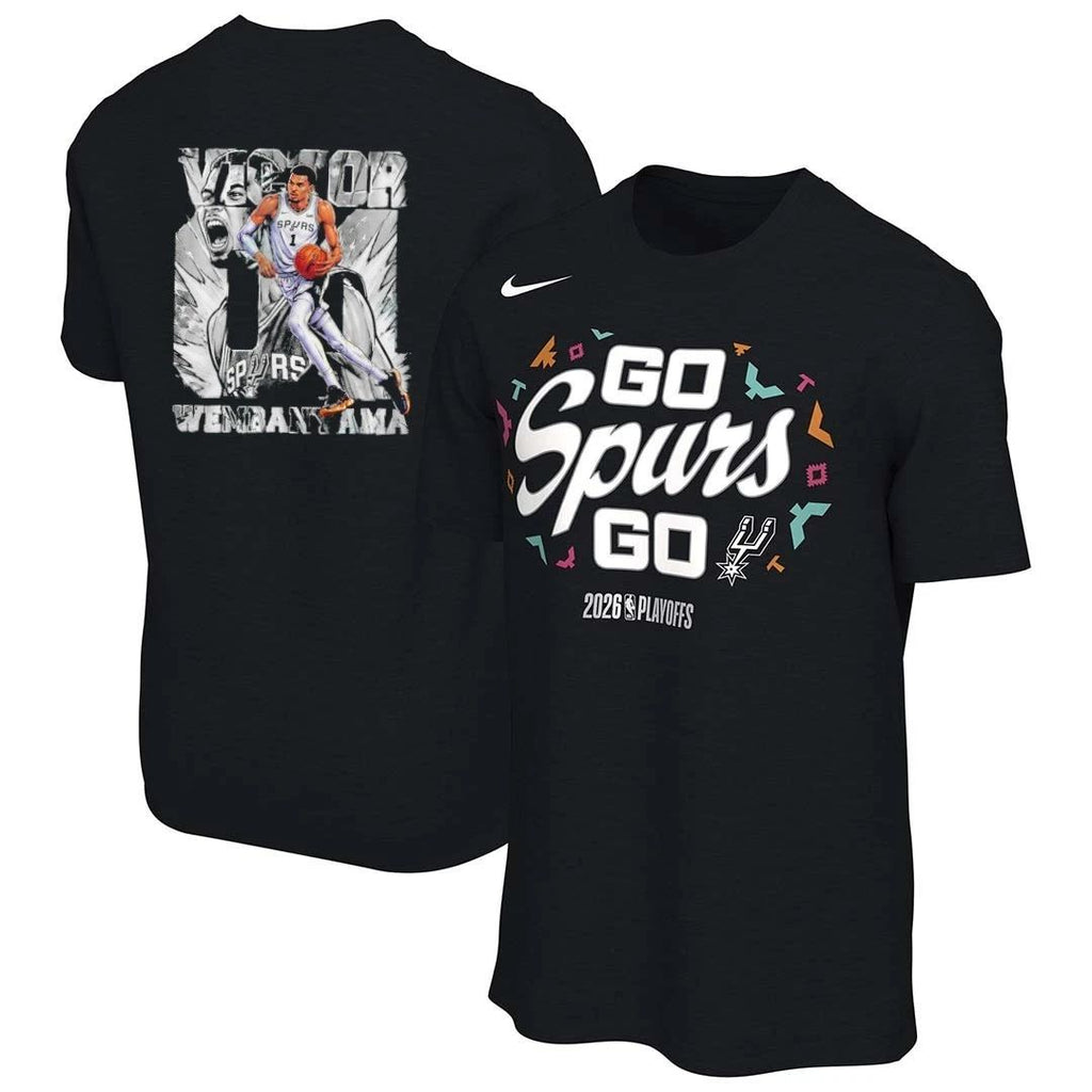 Spurs Victor Wembanyama graphic front and back shirt