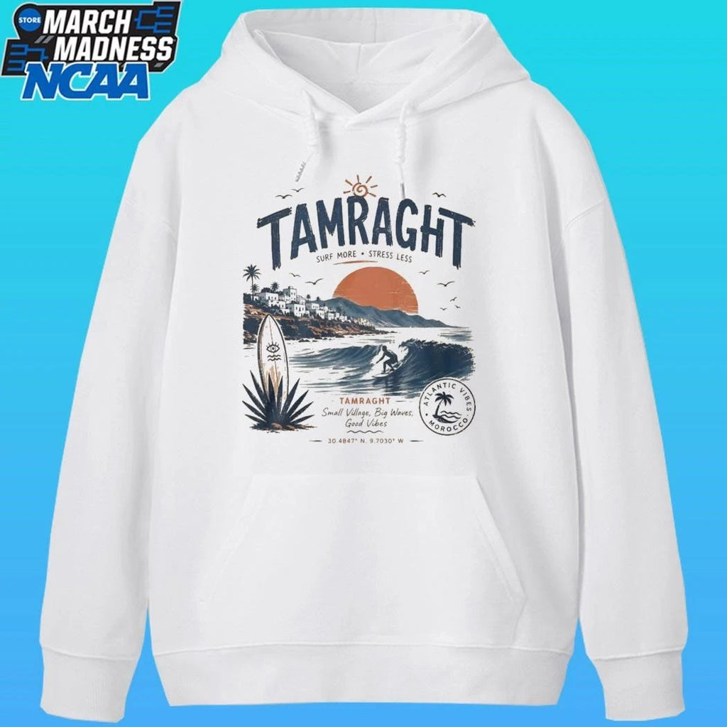 Tamraght Surf More Stress Less Small Village Big Waves Good Vibes Shirt