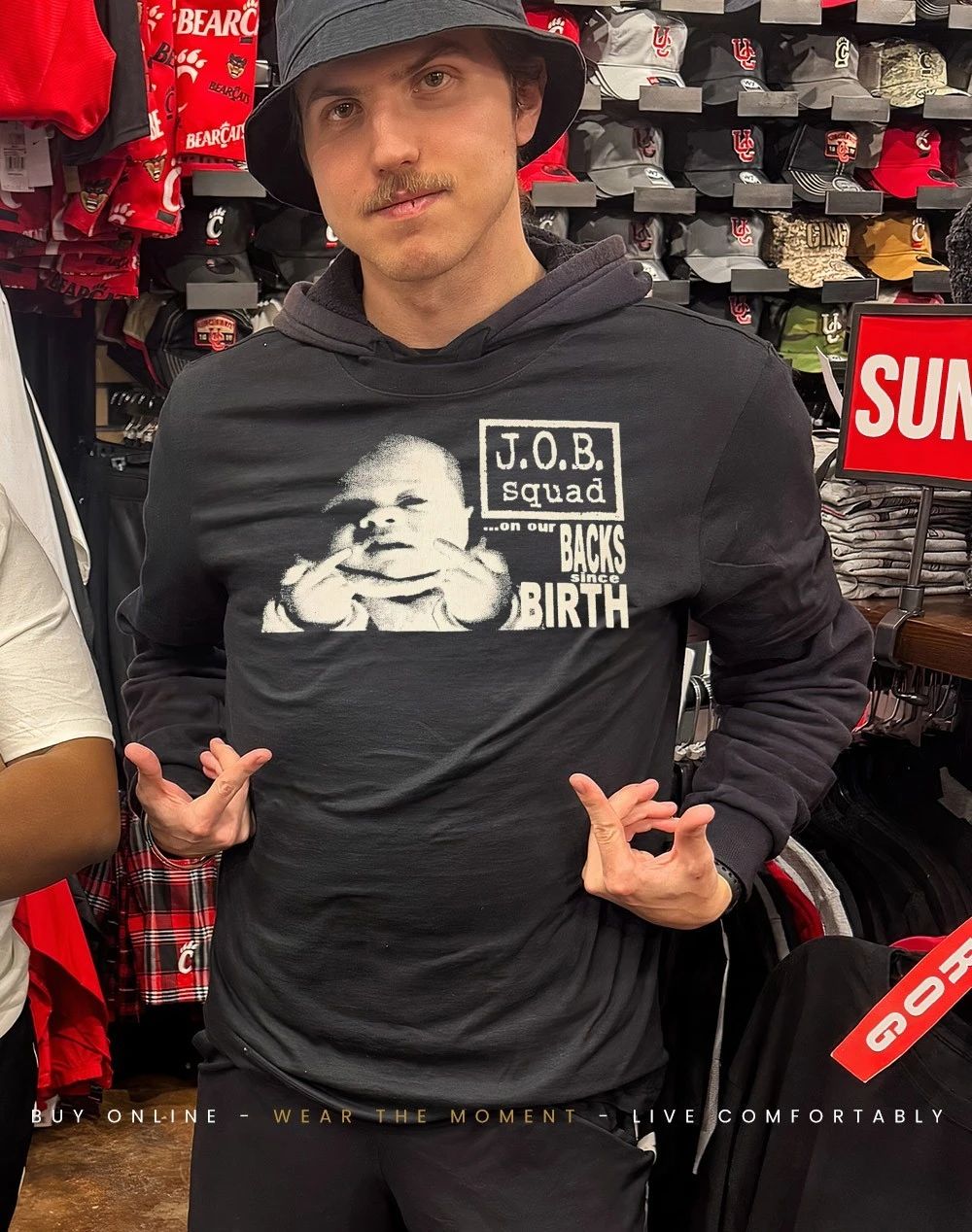 Child middle finger JOB squad on our backs since birth Wrestling shirt