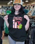 Good vibes and tall boys wand massager g-string condom shirt