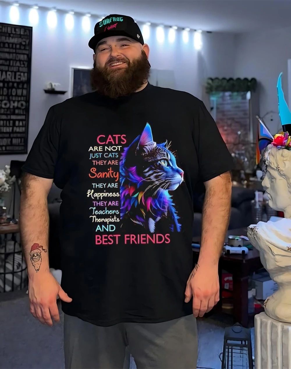 Cats are not just cats they’re sanity happiness best friends shirt