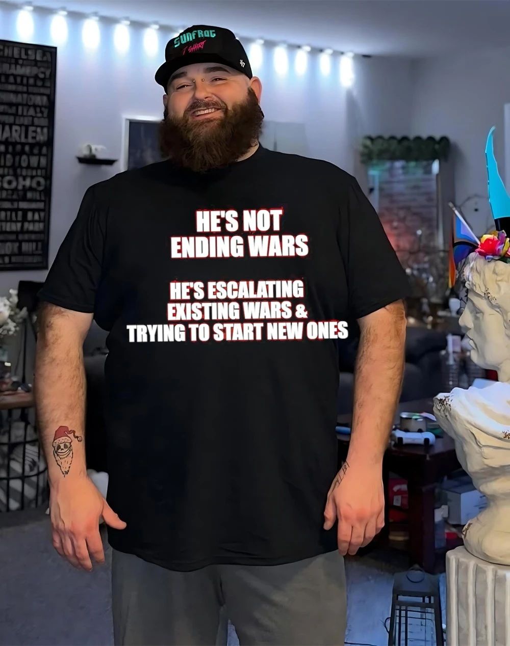He’s not ending wars he’s escalating existing wars and trying to start new ones shirt