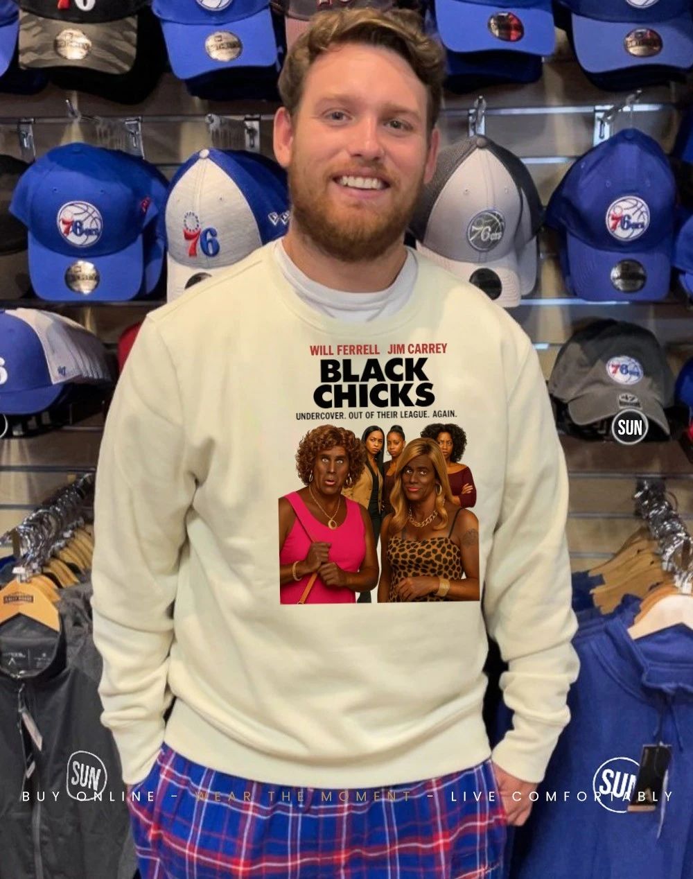 Will Ferrell Jim Carrey black chicks undercover out of their league shirt