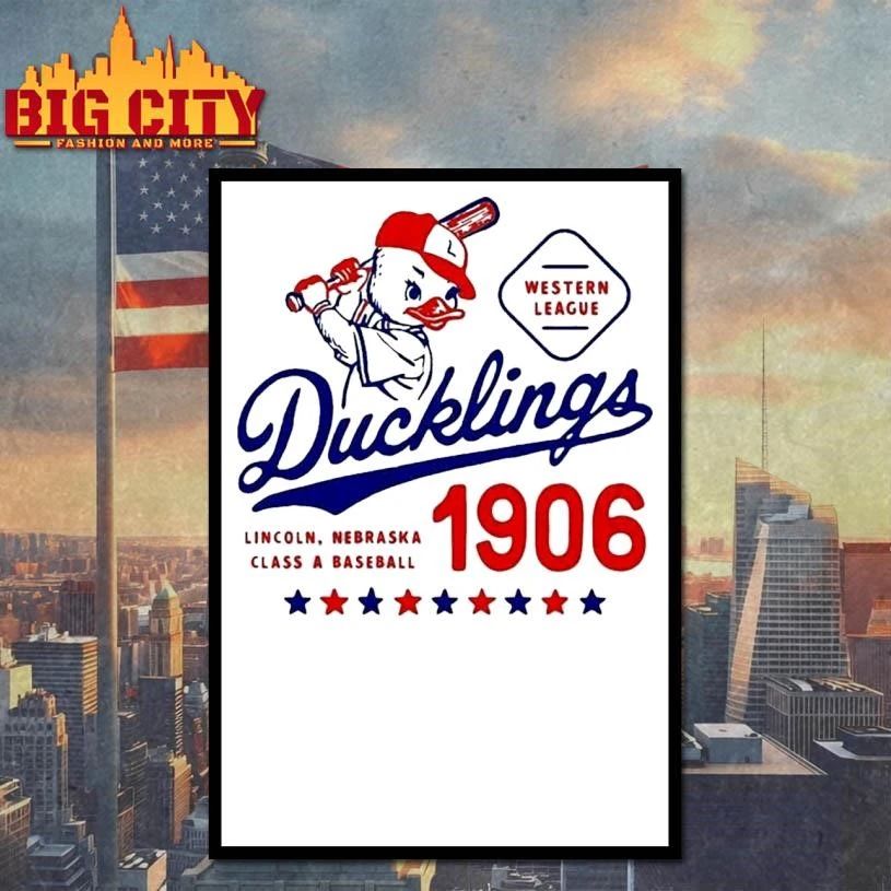 Ducklings Lincoln Nebraska Class A Baseball Western League 1906 Shirt