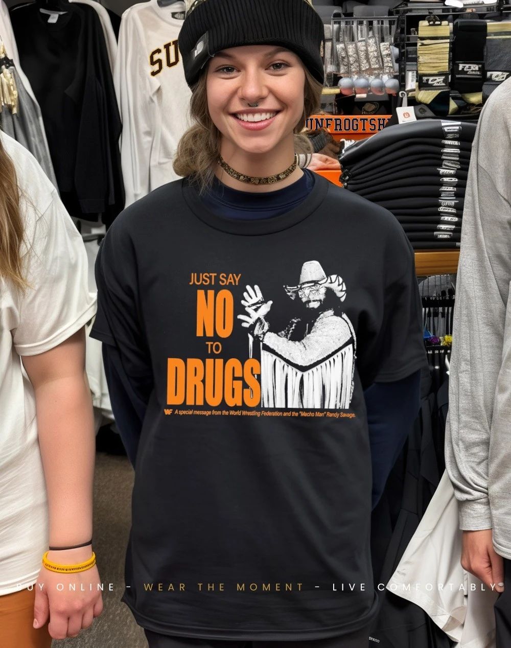 Macho Man Randy Savage just say no to drug shirt