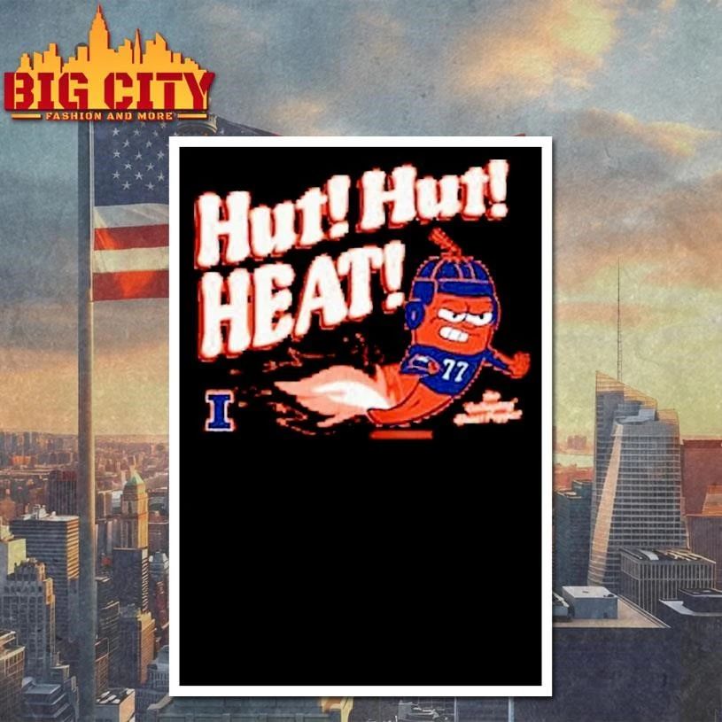 Illinois X ot Ones Galloping Ghost Pepper Hut Hut Heat Shirt