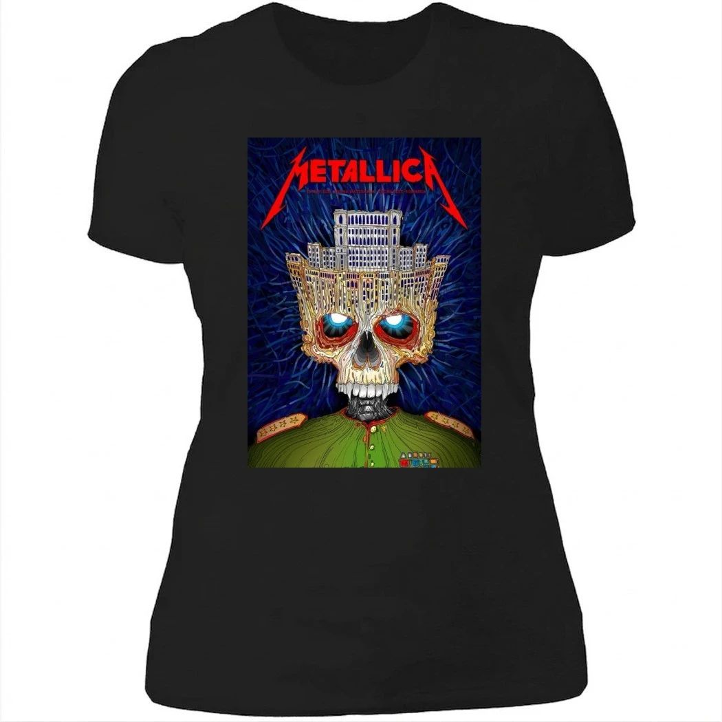 Metallica M72 Bucharest 2026 Venue Poster Stadium Tour Bucharest Romania At Arena Nationala On 13 May 2026 Palace Of Parliament Crown Skull Poster Shirt