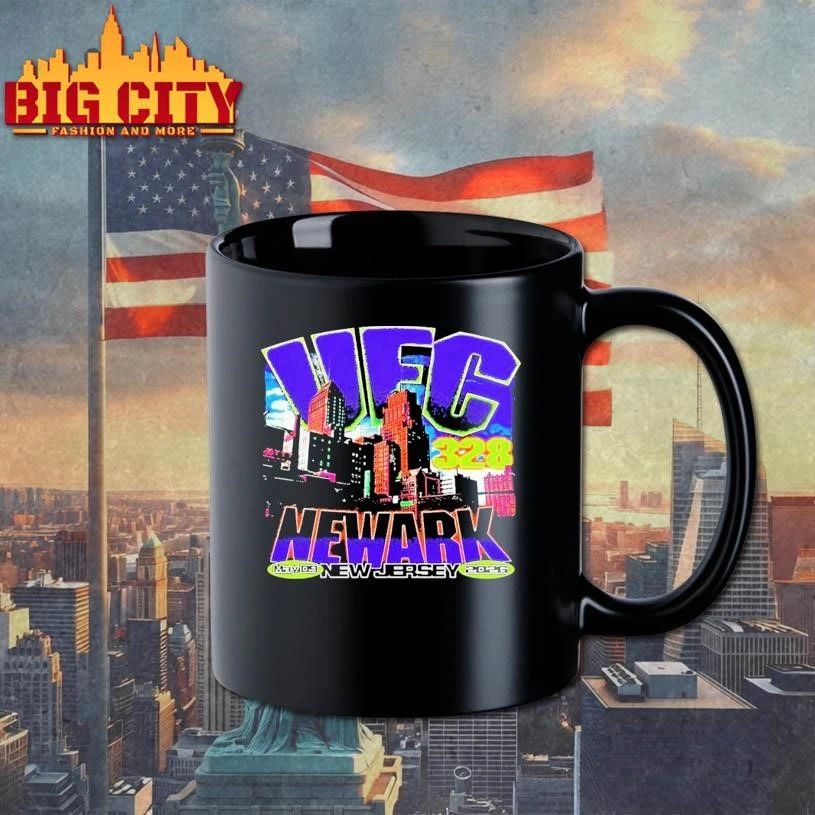 UFC 328 Newark New Jersey May 9 2026 Neon Skyline Shirt