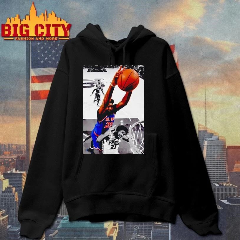 Mitchell Robinson Dunk On Joel Embiid Fan Shirt
