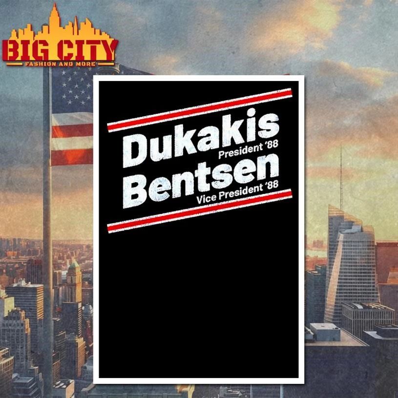 Michael Dukakis president ’88 and vice president Lloyd Bentsen shirt