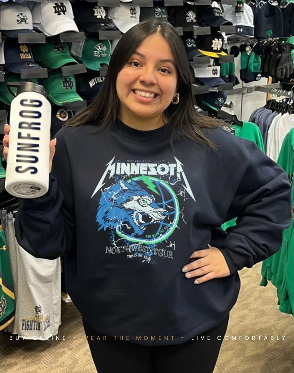 Minnesota Timberwolves Northwest Tour front and back shirt