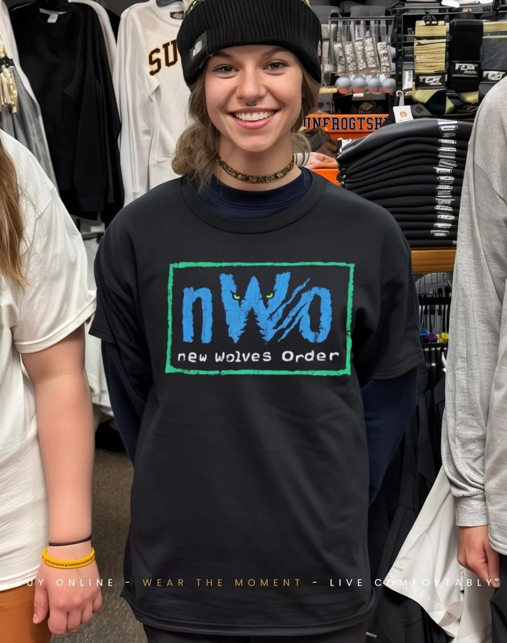 Timberwolves NWO Wolfpack front and back shirt