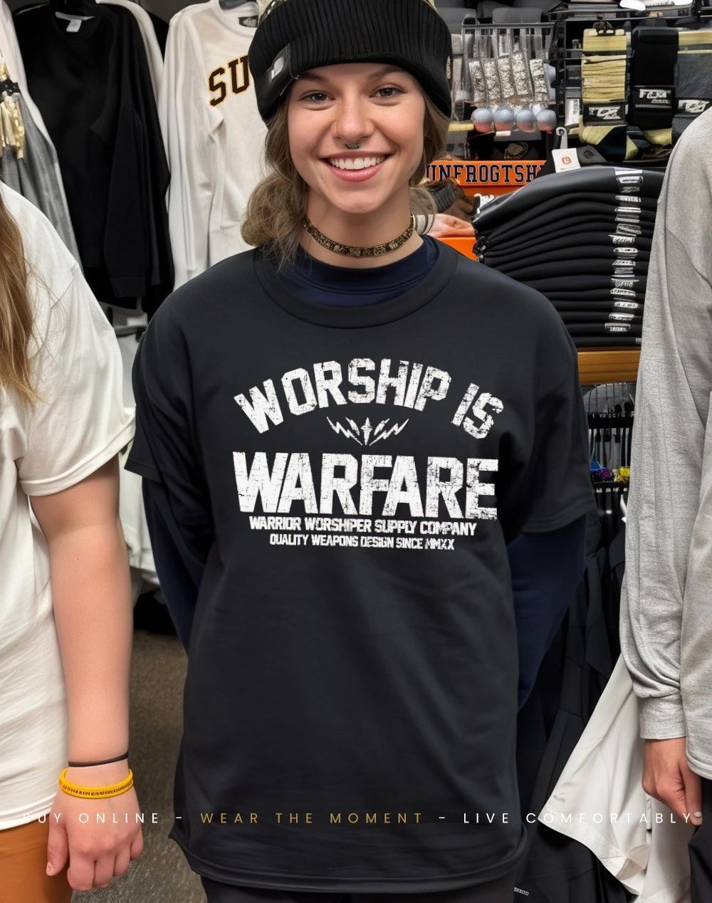 Worship is warfare Warrior Worshiper Supply Company shirt
