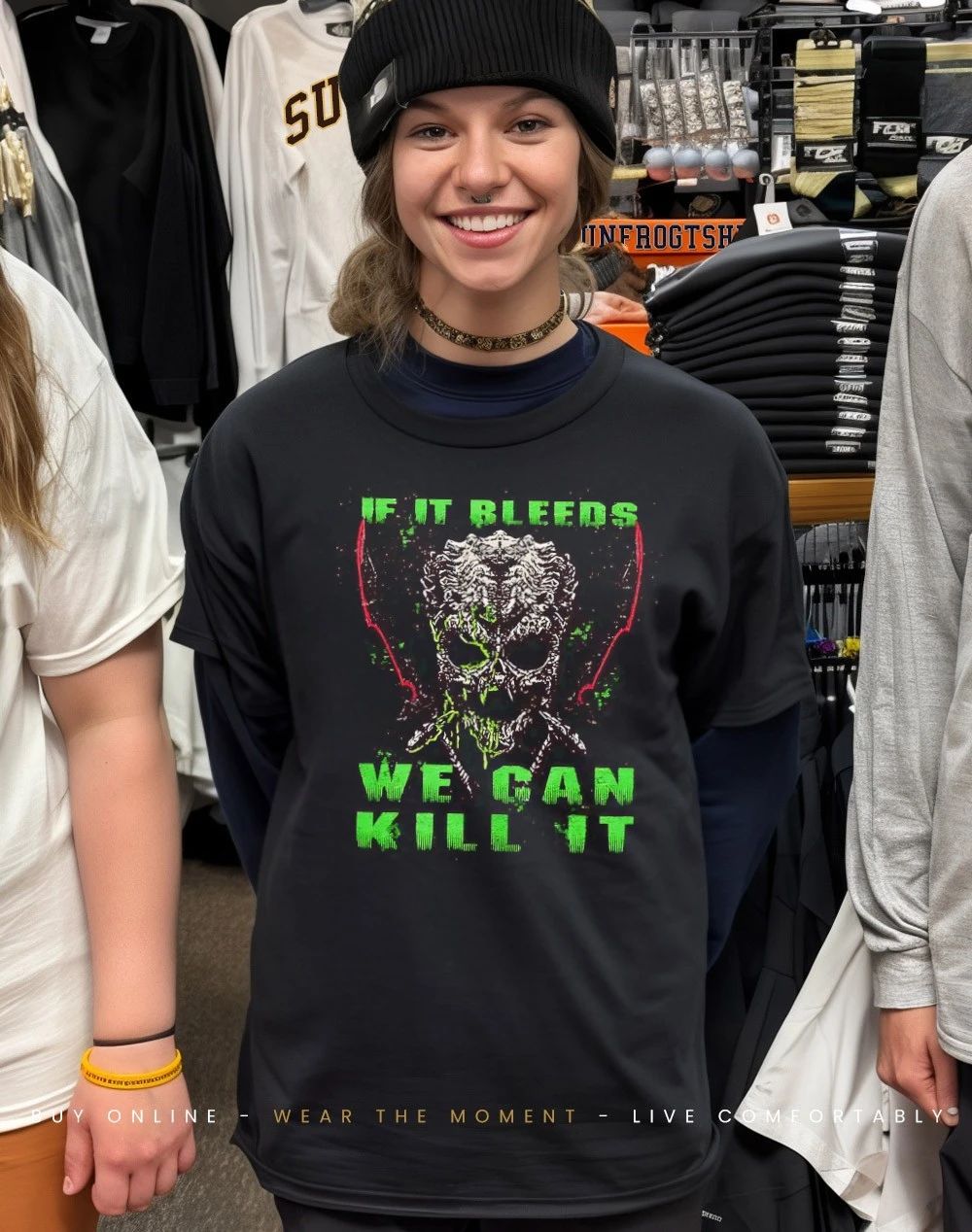 Skull if it bleeds we can kill it shirt