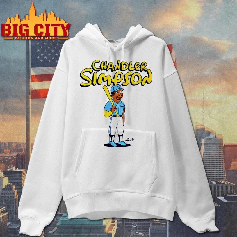 Chandler Simpson At the Bat Cartoon Shirt