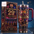 FC Barcelona 29th La Liga Champions 2025-2026 Premium 40oz Insulated Tumbler with Handle