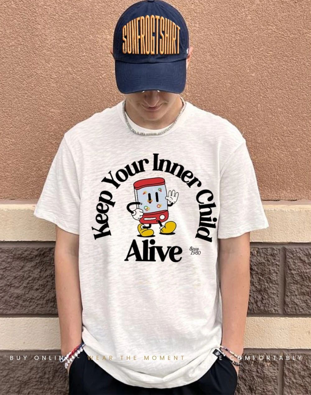 Keep your inner child alive since 1980 cartoon shirt