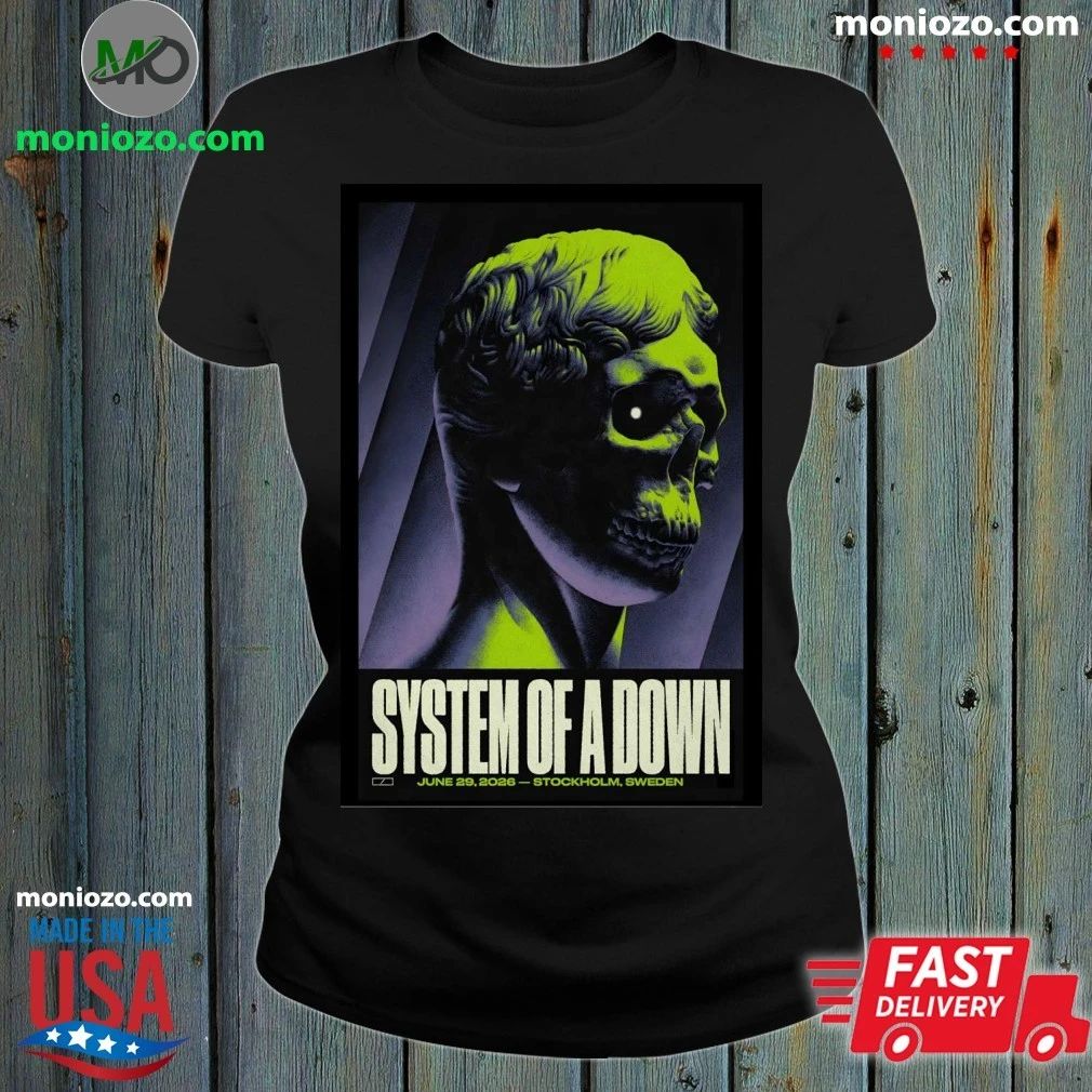 System Of A Down June 29 2026 Strawberry Arena in Stockholm Sweden Poster Shirt